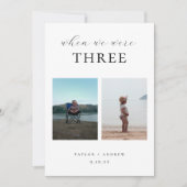 When We Were Photo Wedding Table Number Kaart (Voorkant)