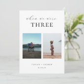 When We Were Photo Wedding Table Number Kaart (Staand voorkant)