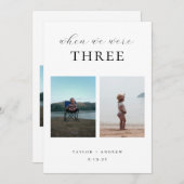 When We Were Photo Wedding Table Number Kaart (Voorkant / Achterkant)