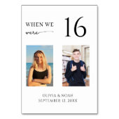 When We Were Wedding Minimalist Wedding Reception Kaart (Voorkant)