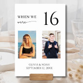 When We Were Wedding Minimalist Wedding Reception Kaart