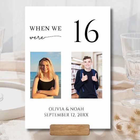 When We Were Wedding Minimalist Wedding Reception Kaart