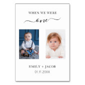 When We Were Wedding Photo Minimalist Wedding Kaart (Voorkant)