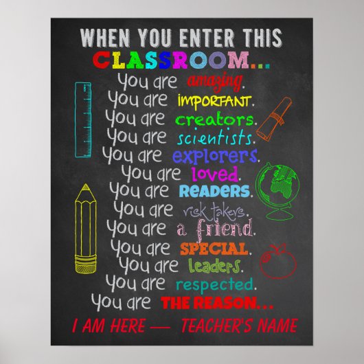 When You Enter This Classroom Rules Poster (Voorkant)