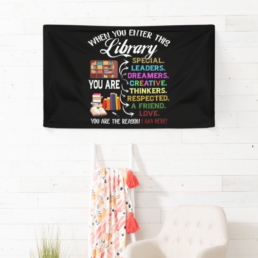 When You Enter This Library Reading Book Worms Spandoek (Insitu)