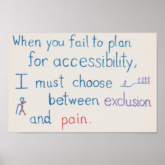 "When you fail to plan for accessibility" poster (Voorkant)