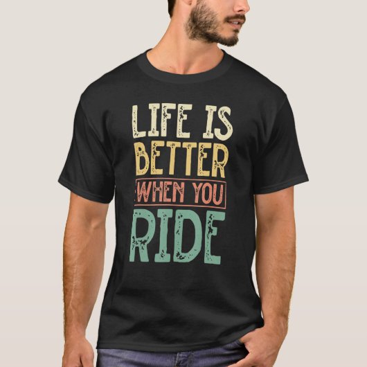 When You Ride Motorcycle Biker T-shirt (Voorkant)