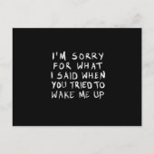 when you tried to wake me up briefkaart (Voorkant)