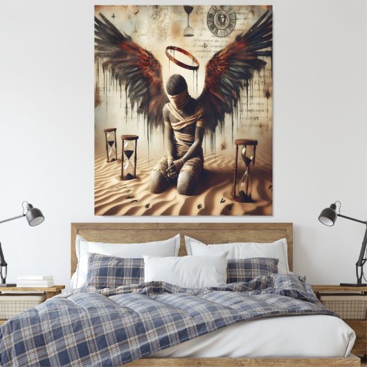 Where Angels Fall, We Rise Canvas Afdruk (Insitu (Slaapkamer))
