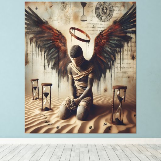Where Angels Fall, We Rise Canvas Afdruk (Insitu (Houten vloer))