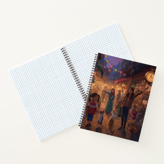 Where Cats Wander and Lanterns Glow Notitieboek (Binnen)