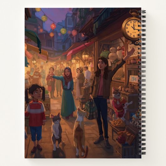 Where Cats Wander and Lanterns Glow Notitieboek (Achterkant)