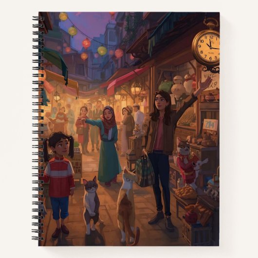 Where Cats Wander and Lanterns Glow Notitieboek (Voorkant)