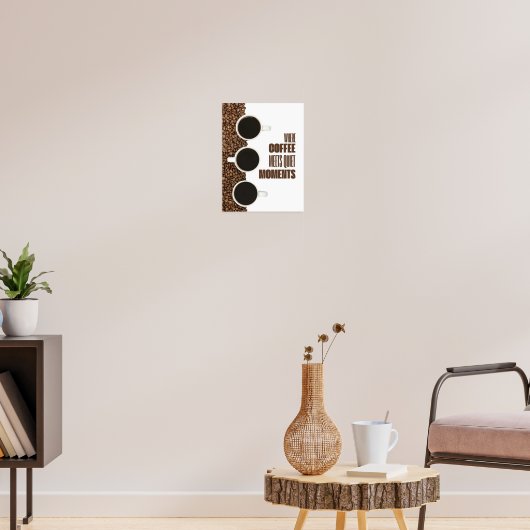 Where Coffee Meets Quiet Moments – Minimalist Cafe Poster (Woonkamer 3)