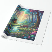 Where Deer Dream and Mushrooms Glows Cadeaupapier (Uitgerold)