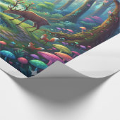 Where Deer Dream and Mushrooms Glows Cadeaupapier (Hoek)