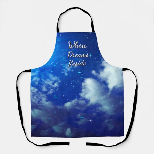 Where Dreams Reside Apron | Night Sky Cooking Wear Schort (Voorkant)