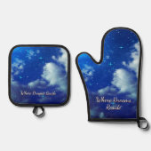 Where Dreams Reside Keukenset | Sterren Ovenwant & Pannenlap Set (Voorkant)