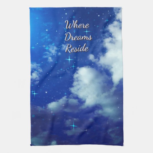 Where Dreams Reside Kitchen Towel | Starry Night Theedoek (Verticaal)
