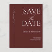 Where Forever Begins Burgundy Save The Date Aankondigingskaart (Voorkant)