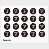 Where I Go Trouble Follows I'm Trouble Funny Dinos Ronde Sticker (Vel)