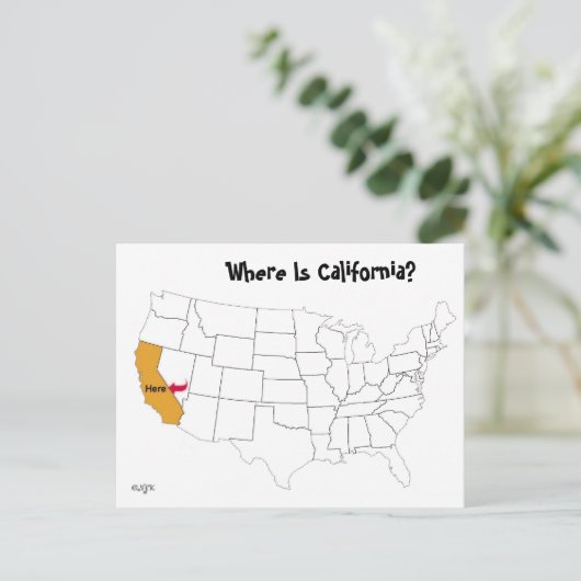 Where Is California? Briefkaart (Staand voorkant)