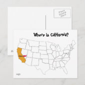 Where Is California? Briefkaart (Voorkant / Achterkant)