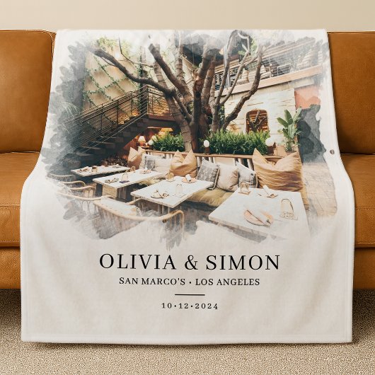 Where It All Began Romantic Couple's Gift Fleece Deken