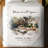 Where It All Began Romantic Couple's Gift Sherpa Deken