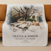 Where It All Began Romantic Couple's Gift Sherpa Deken