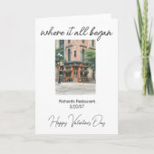 Where It All began Valentine's Day Engagement Kaart (Voorkant)