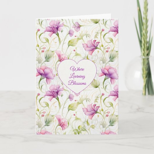 Where Learning Blossoms Kaart (Voorkant)