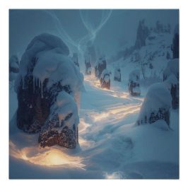 Where Light Wanders in Winter Perfect Poster