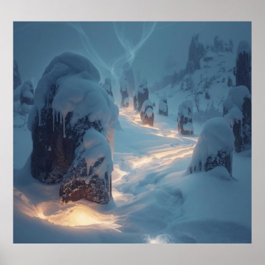 Where Light Wanders in Winter Poster (Voorkant)