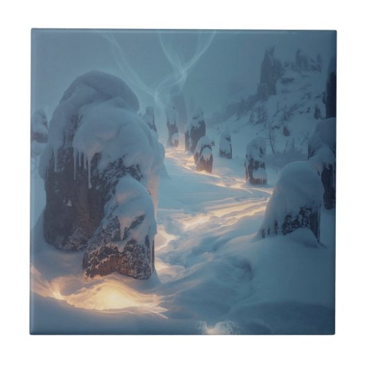 Where Light Wanders in Winter Tegeltje (Voorkant)