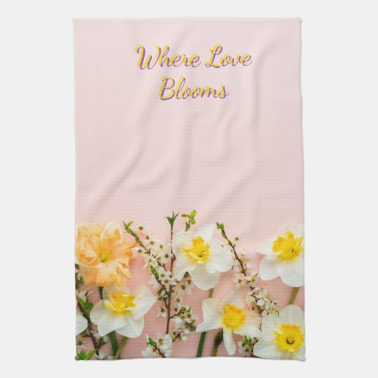 Where Love Blooms Kitchen Towel | Spring Romance  Theedoek (Verticaal)