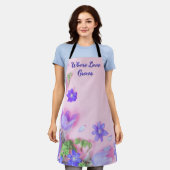 Where Love Grows Apron | Floral Kitchen Apron Schort (Gedragen)