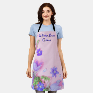 Where Love Grows Apron | Floral Kitchen Apron Schort