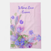 Where Love Grows Kitchen Towel | Floral Tea Towel Theedoek (Verticaal)