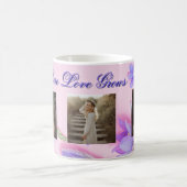 Where Love Grows Mug | Personalized Floral Photo  Koffiemok (Center)