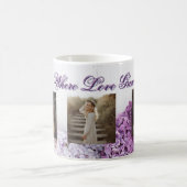 Where Love Grows Mug | Personalized Lilac Photo Mu Koffiemok (Center)