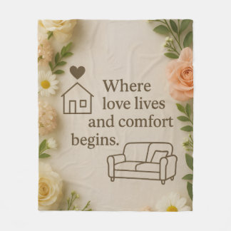 Where Love Lives and Comfort Begins – Elegant Home Fleece Deken