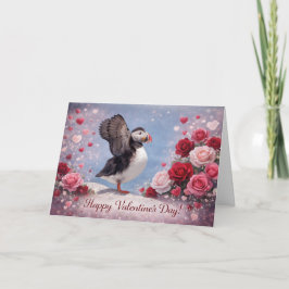 Where Love Takes Wing – Puffin Valentine’s Day Kaart
