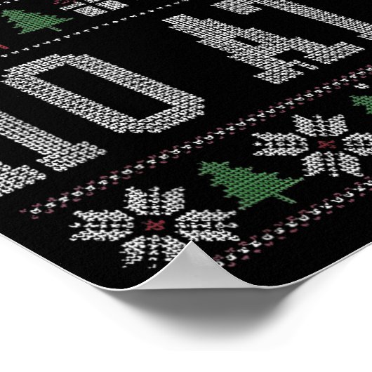 Where My Ho's At Ho Matching Couple Christmas Ugly Poster (Hoek)