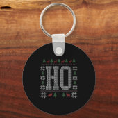 Where My Ho's At Ho Matching Couple Christmas Ugly Sleutelhanger (Voorkant)