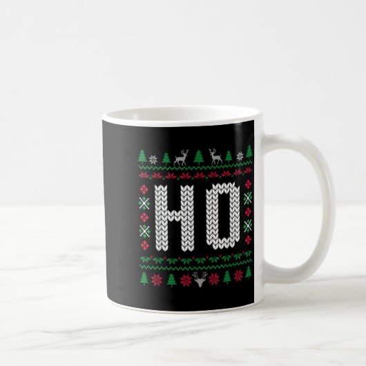 Where My Ho's At Ho Matching Couple Ugly Christmas Koffiemok (Rechts)