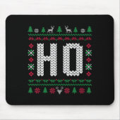 Where My Ho's At Ho Matching Couple Ugly Christmas Muismat (Voorkant)