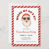 Where My Hos At Santa Friendsmas Party Kaart (Voorkant)