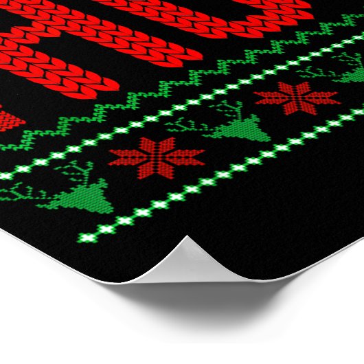 Where My Ho's At Ugly Christmas Sweater Couples Ma Poster (Hoek)