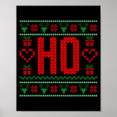Where My Ho's At Ugly Christmas Sweater Couples Ma Poster (Voorkant)